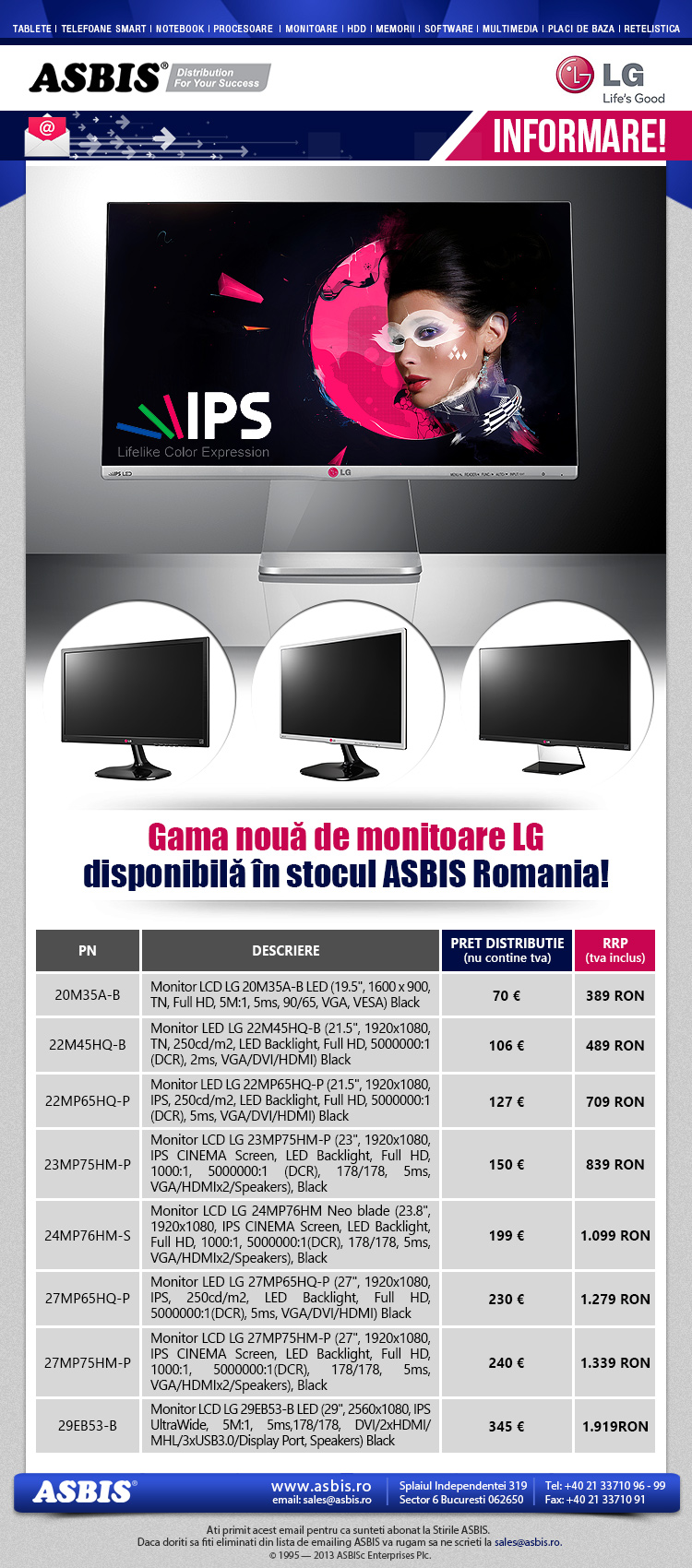 Monitor LED LG 20M35A, 20, Wide 1600x900, 5000,000:1, VGA, Negro - 20M35A